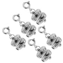 5 Sets Diamante Lobster Clasp Claw Clasp Magnet Clasp For Jewelry Making