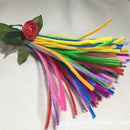 100pcs Chenille Stems Pipe Cleaners Plush Twist Rods DIY Hand Crafts Yellow
