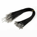 10Pcs Black PU Leather Cord String Rope Lobster Clasp Necklace For DIY s G8U9