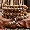 Women Men 8mm Wooden Bead Buddhist Prayer Mala Necklace Bracelet Gift Jewelry