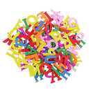 100 Pieces Colorful Wooden Letters Buttons Decoration Sewing Crafts