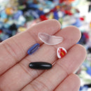 100g Natural Chip Stone Irregular Shape Obsidian Tourmaline Gravel Loose St NMTE