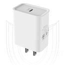 White 18W One-Port Type-C Wall Charger Power Adapter for Travel US Plug