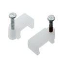65 Pcs Plastic Wall Insert 9mm Width Circle Cable Wire Nail Clips Q8I4