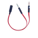 Y-Splitter 1Female to 2Male 3.5mm Mic Stereo Audio Adapter Audio Cable For PC sp
