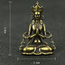 Chinese Collection Old Asian Brass Guanyin Tara Godness Exquisite Statue Gift