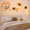 Fairy Lights Artificial Autumn Maple Leaves String Wire Copper Bottle Light