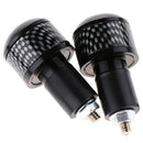 1 Pair Motorcycle Handlebar Grips Handle Bar Cap End Plugs - Black