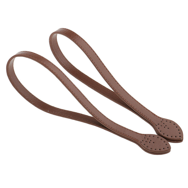 2pcs Handbag Leather Strap Handles Replacement Holder Bag Accessories Brown
