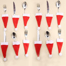 Christmas Hat and Knif Set Xmas Gifts Knit Non-woven Cap Ornaments