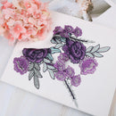 2x purple flower embroidery patches for clothes applique embroidery collar JR