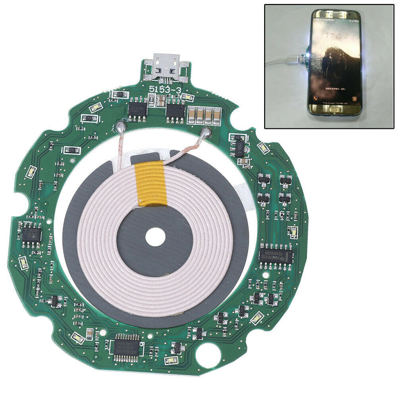 5153 Qi 10W fast wireless charger module PCBA`circuit board + coil charging DIME