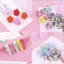 220Pcs Candy Color Hair Clips Rope Ponytail Holder Girls Kids Cute Hair Bow Set
