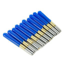10x Titanium Coated Carbide Pcb Engraving Cnc Bit Router Tool 30 Degree 0.1 Z5E4