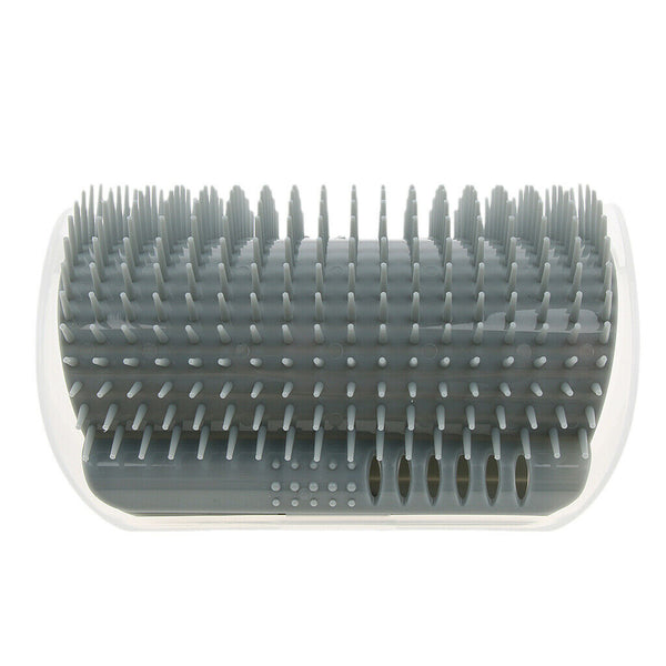 2Pcs Gray Cat Groomer Shedding Massage Comb Hair Removal Brush with Catnip