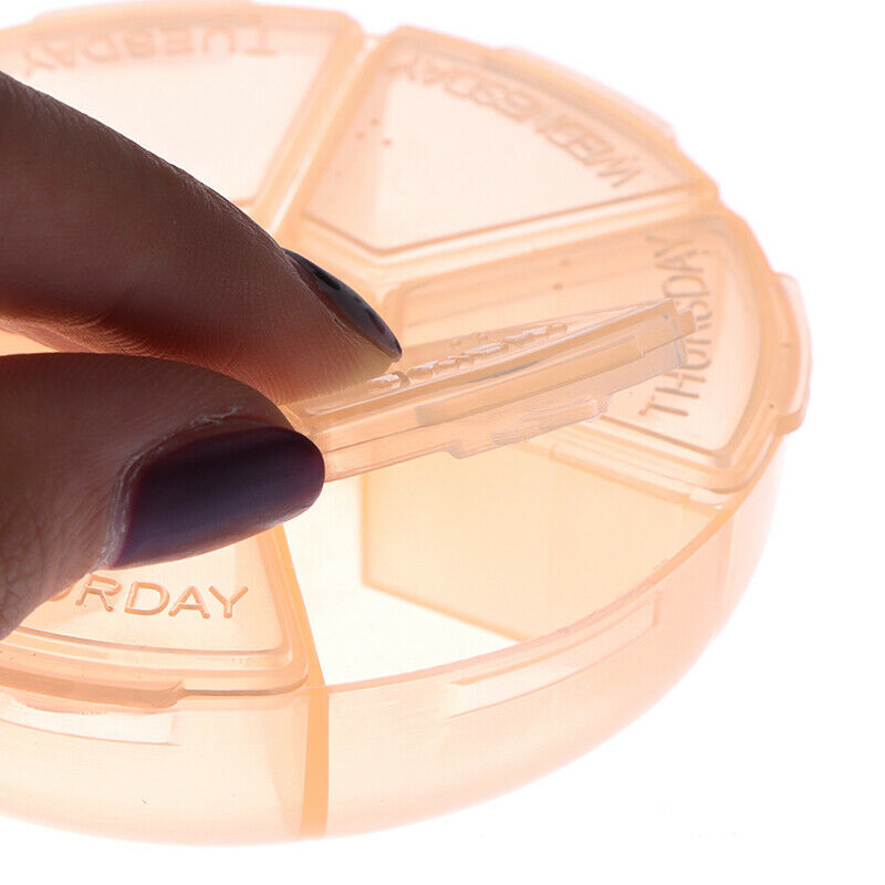 1 PCs Square Folding Vitamin Medicine Drug Pillbox Travel Pill Box Storage Ca Ew