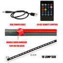 5V USB 4 in 1 LED Car Foot Light RGB SMD5050 72 LED Strip Ambient Lamp A