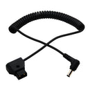 Coiled D-TAP Cable DC 5.5*2.5mm Plug Adapter for Anton Bauer Battery Dtap