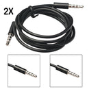 2 x 3.5mm Male to Male Car AUX Auxiliary Cord Stereo Audio Cable 3Ft