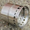 Portable Stainless Steel Lightweight Wood Stove Solidified Alcohol Stove Ou