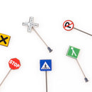 Set of 14 1/87 Scale Traffic Signage DIY Micro Landscape Freeway Scene