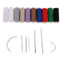 17 Pieces Hand Repair Kit Upholstery Carpet Leather Curved Jeans Thread Needles