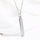 Cylinder Cremation Keepsake Memorial Urn Necklace Ashes Holder Link Chain
