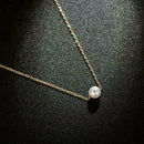 Women Necklace Double Layer Chain Charm Beads Drop Pendant Choker New Y6T3 F2W9