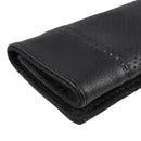 2Pcs PU Leather Car Seat Belt Shoulder pads Cover black E2Q7