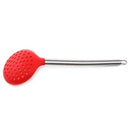 Skimmer Slotted Spoon - With Strong Silicone Covering Head & Stay-cool Stai