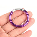 6Pcs Aluminum Alloy Clip Hanging Buckle Circle Round Carabiner Hook Keychain 3C