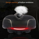 Hollowed Design Bicycle Saddle PU Leather Shock Absorption Thickened Base