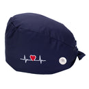 4Pieces Unisex Fashion Scrub Cap Working Hat with Side Buttons Bouffant Hat