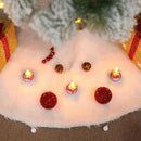 White Plush Christmas Tree Skirt Carpet Merry Christmas Decor New Year Decor  Cy