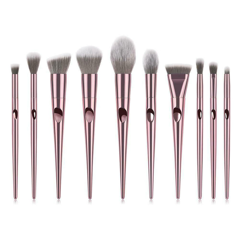 10pcs Eyeshadow Foundation Powder Blusher Makeup Brushes Set Cosmetic Tool A