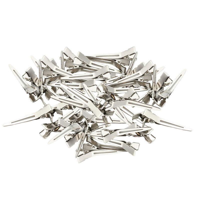 200x Iron Bows Alligator Curl Clips Blank Hair Pins Clamps DIY Projects