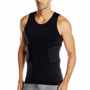 Men's Rib Protector Padded Vest Compression Shirt Training Vest with 3-Pad