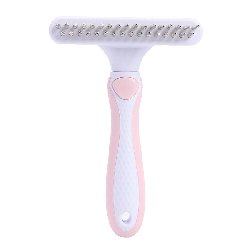 Pet Cat Dog Hair Removal Needle Comb Fur Trimming Open Knot Brush (Blue) A