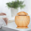 130ml USB Electric Air Humidifier Wood Grain 7 Color LED Lights Diffuser