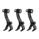 Drum Microphone Clips, 3Pcs Adjustable Plastic Shockproof Drum Rim Clamp