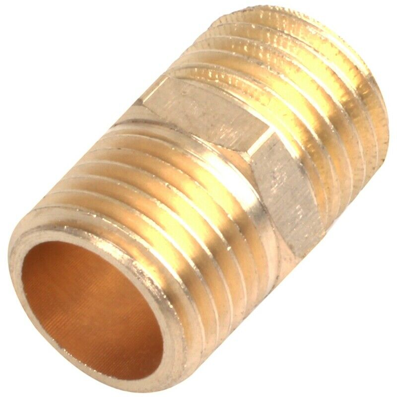 Solid Brass 1/4" PT Male Thread Water Hose Pipe Straight Connector