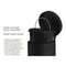 5L Round Metal Step Trash Can Bathroom Silent Wastebasket Garbage Bin Black