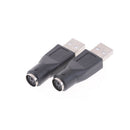 2x New PS/2 Female to USB Male-Adapters Converter For PC Computer Keyboard Mouse
