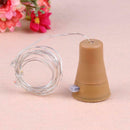3pcs 1m 10 LED Bottle Cork Shaped Light Solar Light Christmas(White) A
