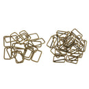 40x Metal Slides Tri-Glides Square Buckles Strap Webbing Slider Buckles 32mm