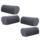 Stretch Polyester Sofa Armchair Slipcovers Couch Armrest Protector Gray