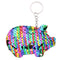 Sequins Pig Keychain Car Backpack Accessories Keyring Pendants (Multicolor) A#S