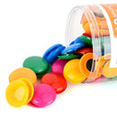 48 Pcs Mini Fridge Round Shaped Whiteboard Magnetic Clip White Refrigerator
