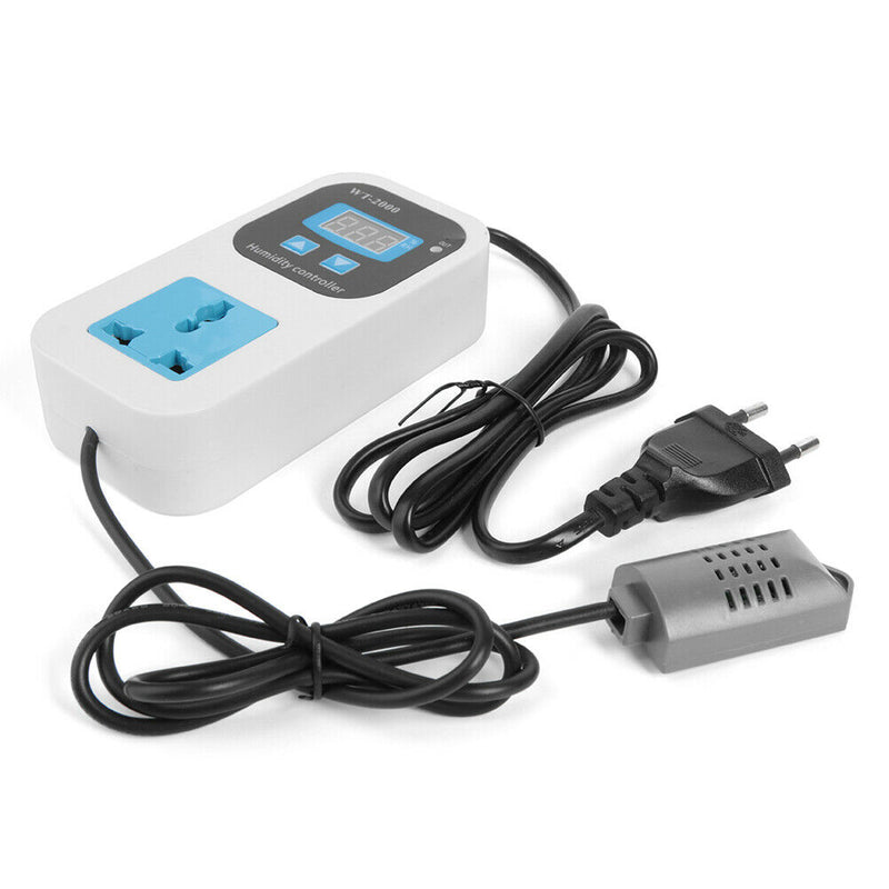 110-220V Digital Humidity Controller Moisture Control Switch Socket (EU) A