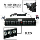 Car Windshield 12 LED Strobe Light Flashing Dash Emergency Warning Lamp AmbS Gw